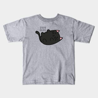 Cute Black Cat Sleeping Kids T-Shirt